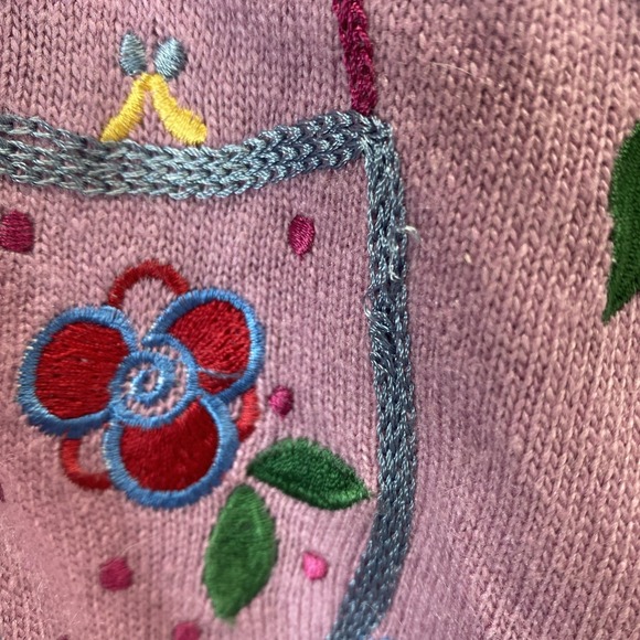 Michael Simon Lite Cardigan Embroidered Heels Purses Floral Silk Blend Size S - Picture 2 of 12